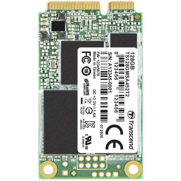 Transcend MSA452T2 128GB intern mSATA SSD SATA 6Gb/s Retail TS128GMSA452T2