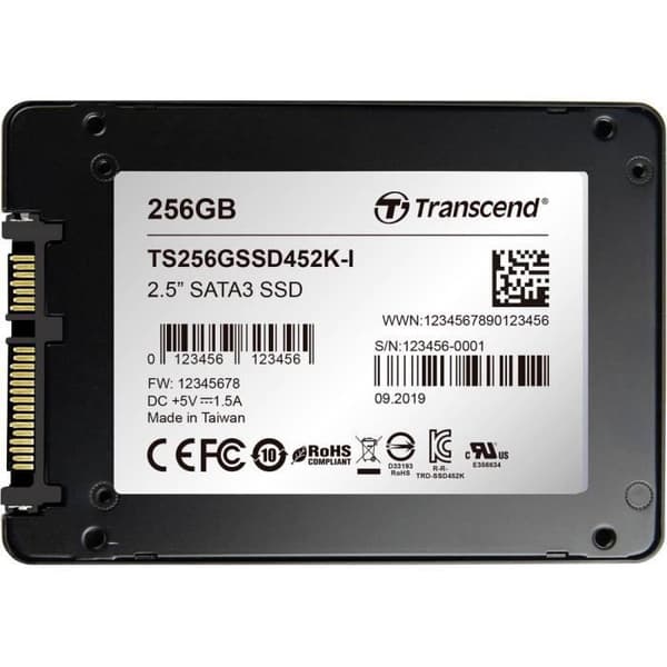 Transcend SSD452K-I 256 GB intern SSD 6,35 cm (2,5) SATA 6 Gb/s Retail TS256GSSD452K-I