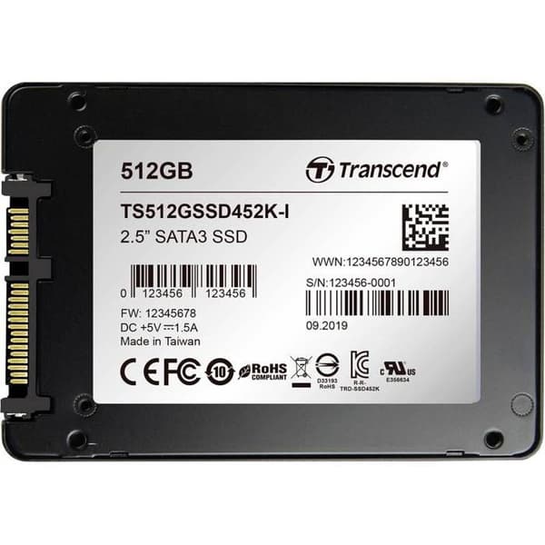 Transcend SSD452K-I 512 GB intern SSD 6,35 cm (2,5) SATA 6 Gb/s Retail TS512GSSD452K-I
