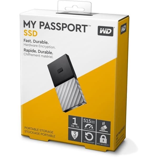 My Passport™ 2TB extern SSD-enhet - WESTERN DIGITAL - Ultrasnabb, kompakt och säker