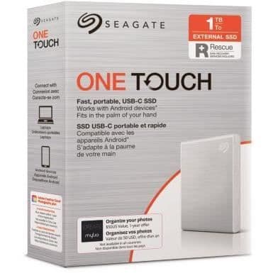 SEAGATE - Extern SSD - One Touch - 1TB - NVMe - USB-C - Grå (STKG1000401)
