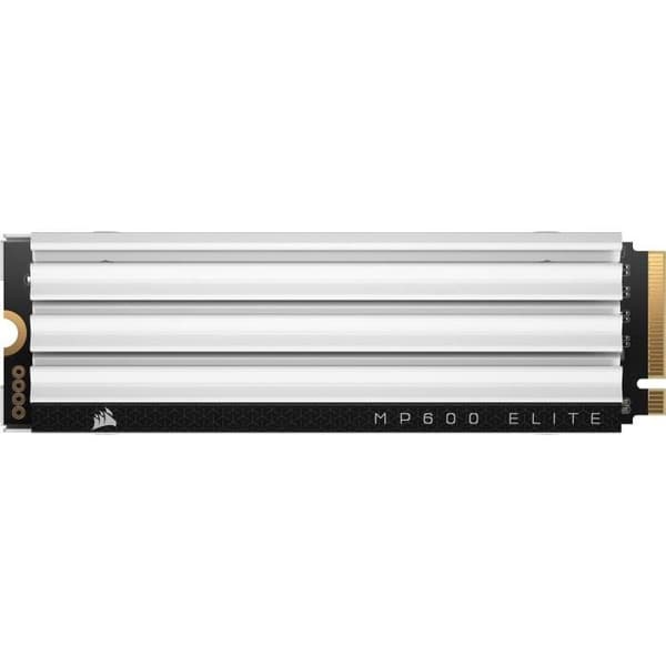 Intern Solid State Drive - CORSAIR - MP600 ELITE 1TB Gen4 PCIe x4 NVMe M.2 SSD Optimerad för PS5 med LP Kylfläns - Vit