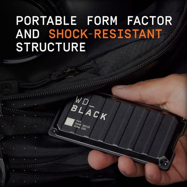 WD Black P40 Game Drive 500GB SSD extern hårddisk - SANDISK - USB 3.0 - 550 MB/s - 3D TLC