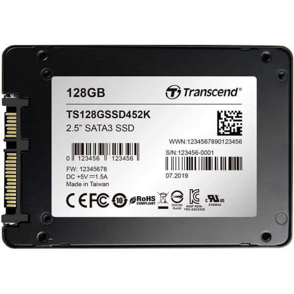 SSD intern TRANSCEND SSD452K 128 GB - SATA III 6Gb/s - 2.5 tum - Teknik 3D NAND