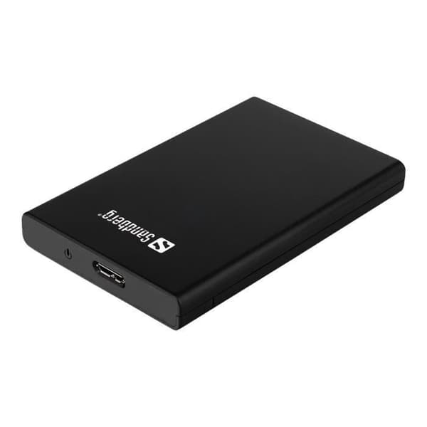 Sandberg USB 3.0 till SATA Box 2.5" externt hölje - Svart - 2 TB - 120 GB - 1 SATA-kanal Svart