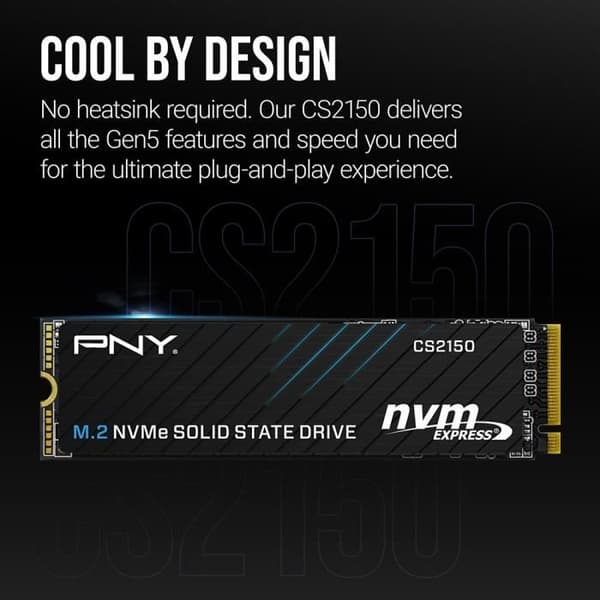 PNY - CS2150 2TB - Intern SSD-hårddisk - 2 To - M.2