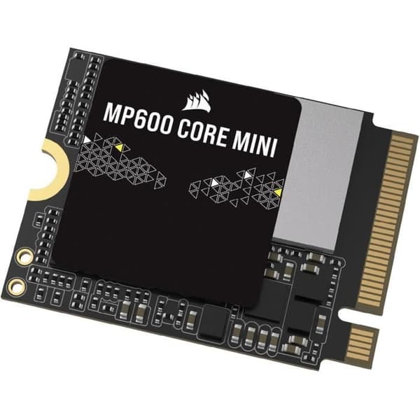 Intern SSD - CORSAIR - MP600 Core Mini 1TB M.2 NVMe PCIe x4 Gen4 2 SSD - M.2 2230 - Upp till 5 000 MB/s - Svart