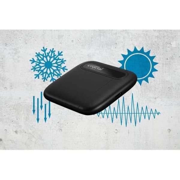 Extern SSD - CRUCIAL - X6 Portabel SSD - 2TB - USB-C (CT2000X6SSD9)
