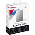 Pikkukuva 3 / 3: Ulkoinen kiintolevy - Toshiba - Canvio Slim - 2 - jopa - hopea