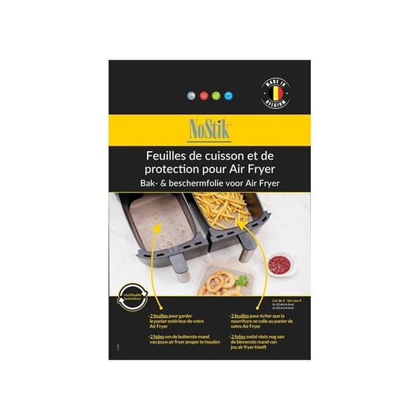 Tillbehör för Nostik fritös, rektangulära matlagnings- och skyddsblad för Air Fryer