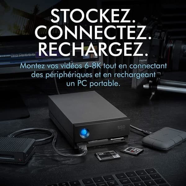 NVMe SSD dockningsstation - LaCie - 1big Dock SSD Pro - 4 TB - Thunderbolt 3 - USB 3.0