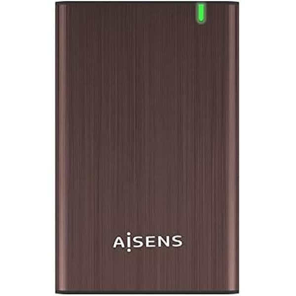 AISENS - ASE-2525BWN - Extern hårddiskhölje för 2,5" SATA A USB 2.0/USB 3.0/USB3.1 GEN1, brun Brun