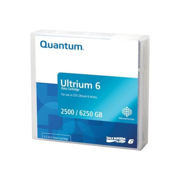 LTO-6 Quantum Data Cartridge - 2,50 TB (native) / 6,25 TB (komprimerad) - 846 m bandlängd