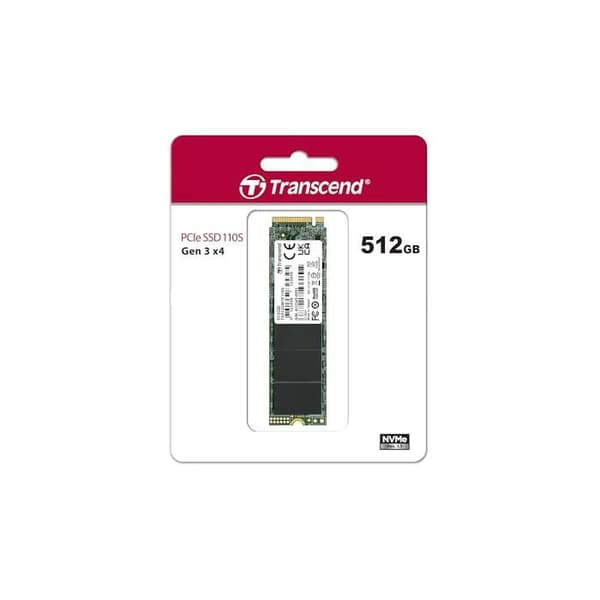 TRANSCEND 512GB M.2 2280 PCIe Gen3x4 3D TLC intern hårddisk