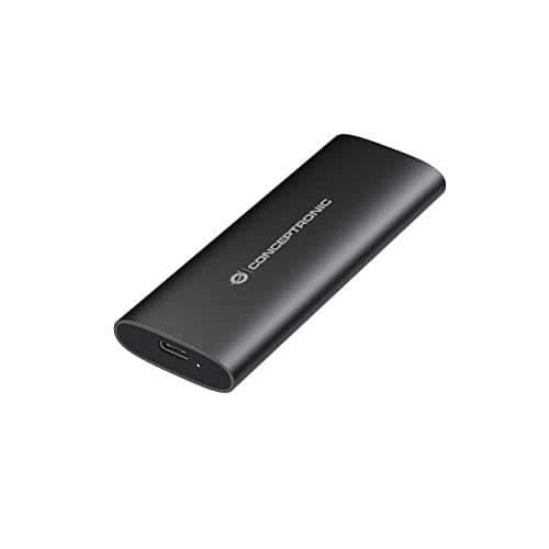 CONCEPTRONIC DANTE04B SSD-hölje - M.2 SATA-NVME - USB-C 3.2 Gen 2 - Enkel Plug and Play-installation Svart