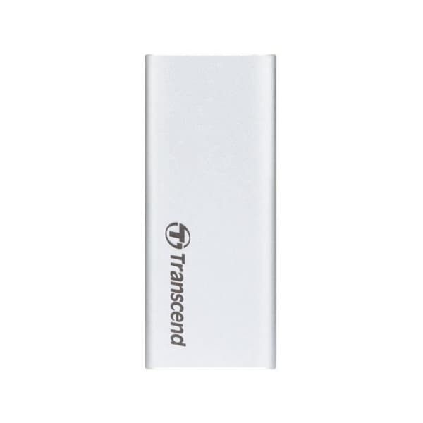 TRANSCEND Solid State Drive ESD240C - 480 GB - Extern (bärbar) - M.2 - USB 3.1 Gen 2 (USB-C-kontakt) - Silver