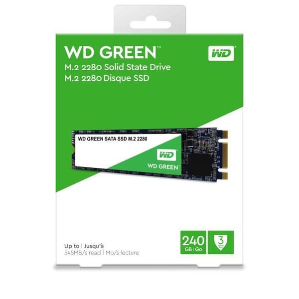 WD Green™ - Intern Solid State Drive - 240 GB - M.2 SATA (WDS240G2G0B)