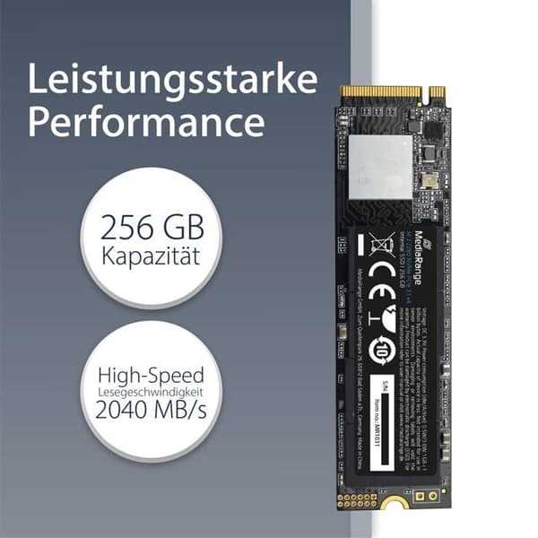 MEDIARANGE MR1031 SSD M.2 256 GB PCI EXPRESS 3.1 3D TLC NAND NV