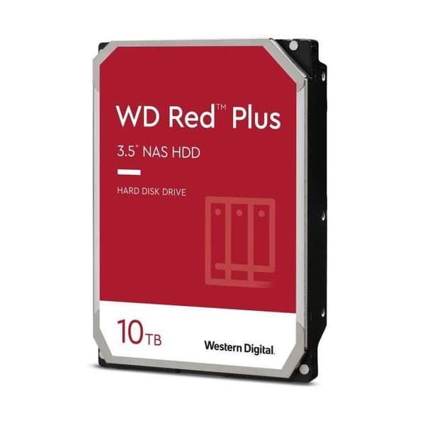 WD Red™ Plus - NAS intern hårddisk - 10TB - 7200 rpm - 3,5" (WD101EFBX)