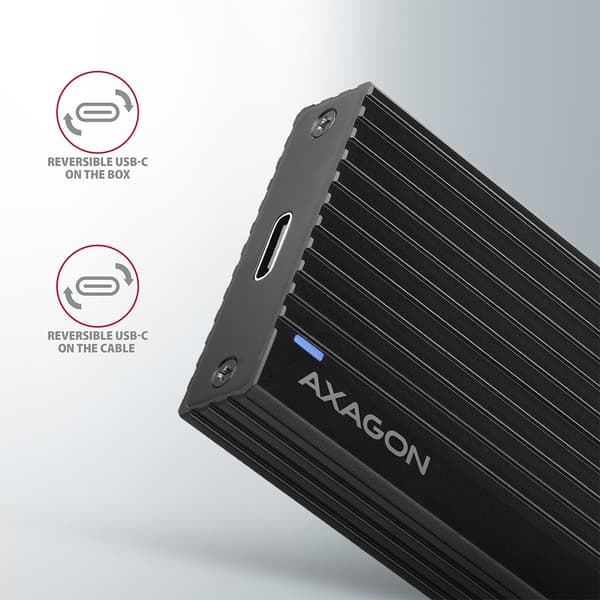 Axagon EM2-GTR SSD-kabinett Svart M.2