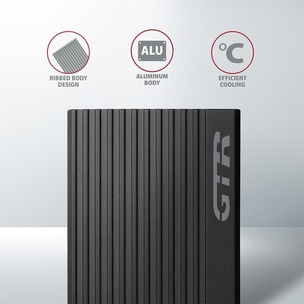 Axagon EM2-GTR SSD-kabinett Svart M.2