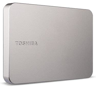 TOSHIBA Canvio Flex 2 TB 2,5 tums extern hårddisk i silverfärg