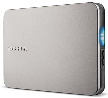 TOSHIBA Canvio Flex 2 TB 2,5 tums extern hårddisk i silverfärg