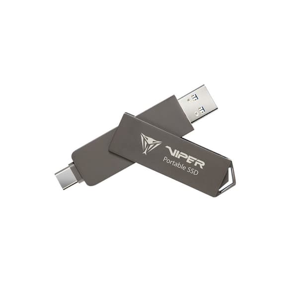Ekstern bærbar SSD Patriot Viper PVP30 Duo Compact 1TB 1000MB/s USB A+C 3.2 Gen2 (PVP301TB28UDG)