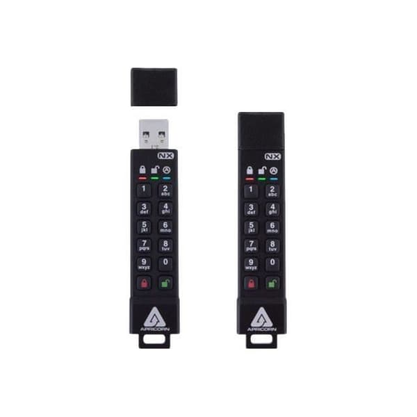 Apricorn Aegis Secure Key 3XN Krypterad USB-minne 64GB USB 3.1 Gen 1 FIPS 140-2 Nivå 3