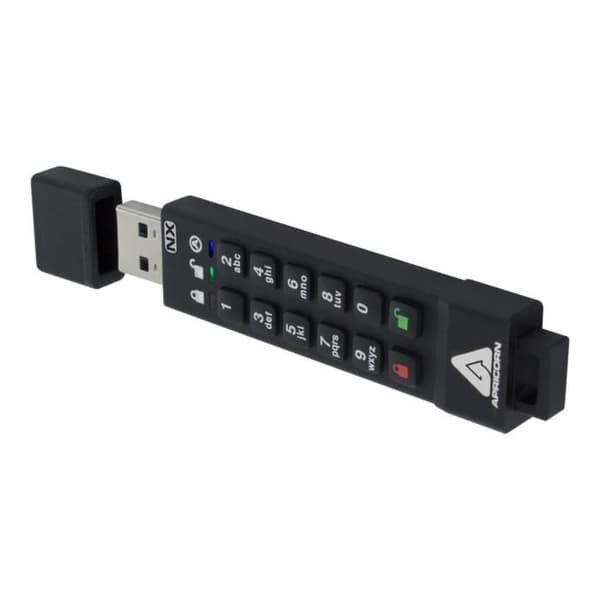 Apricorn Aegis Secure Key 3XN Krypterad USB-minne 64GB USB 3.1 Gen 1 FIPS 140-2 Nivå 3