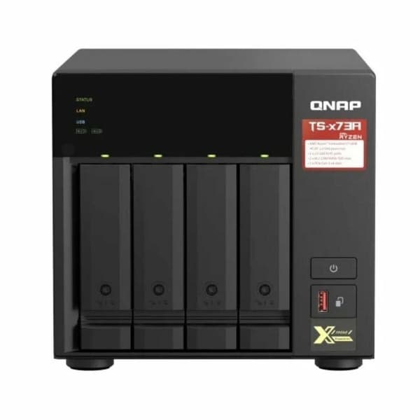NAS-netværkslagring Qnap TS-473A-8G Quad Core Sort Sort