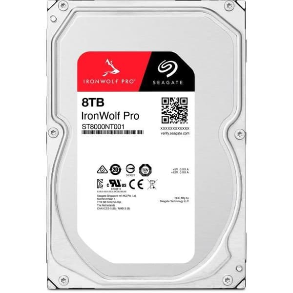 Intern harddisk - SEAGATE - IRONWOLF PRO 8TB - SATA 6 Gbit/s - 7200rpm