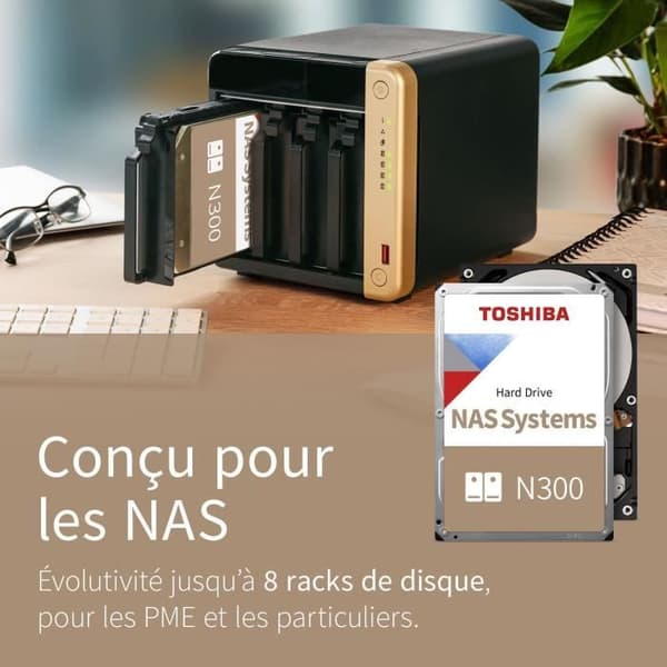 TOSHIBA N300 Højpålidelig harddisk Intern harddisk - 12 TB - 256 MB - NAS - 3,5 - 7200 o/min.