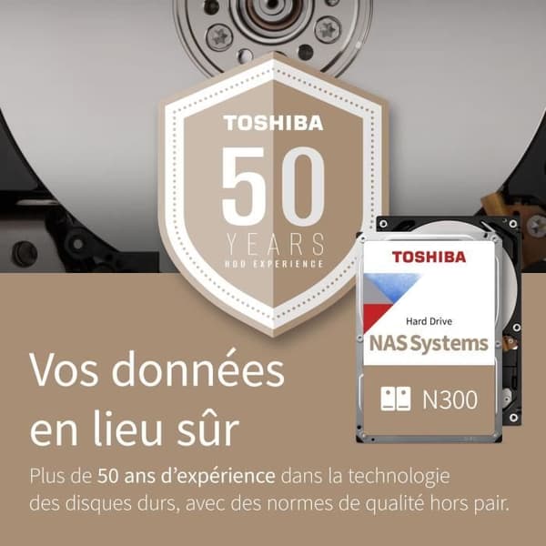 TOSHIBA N300 Højpålidelig harddisk Intern harddisk - 12 TB - 256 MB - NAS - 3,5 - 7200 o/min.