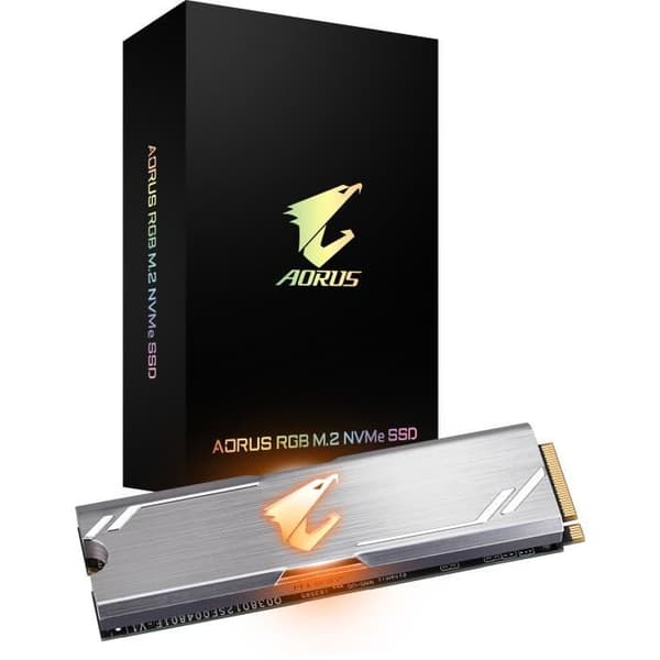 GIGABYTE - Intern SSD - Aorus RGB - 512GB - M.2 NVMe (GP-ASM2NE2512GTTDR)
