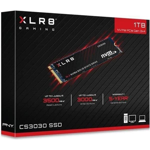 PNY - Intern SSD - CS3030 - 1TB - M.2 NVMe (M280CS3030-1TB-RB)