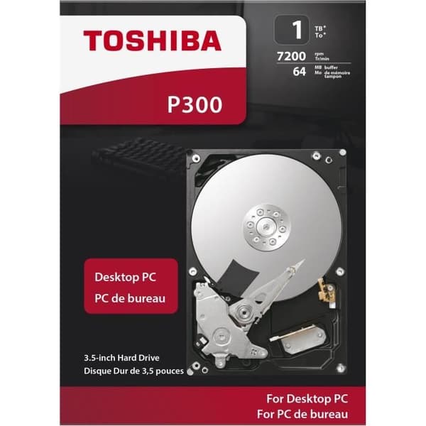 TOSHIBA - Intern hårddisk - P300 - 2TB - 7200 rpm - 3,5" Retail Box (HDWD120EZST)