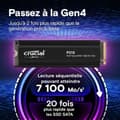 Miniatyrbild 2 av 6: CRUCIAL - P310 - Intern SSD - 1 TB - Gen4 - NVMe M.2 - Upp till 7100 MB/s