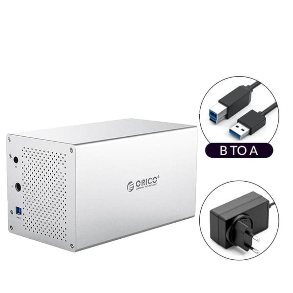 4-Bay HDD Dockningsstation, Verktygsfri/Hot-Swap, USB3.0 5Gbps Överföringshastighet,4-vägs EU-kontakt