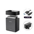 Miniatyrbild 1 av 2: HDD-dockningsstation, dubbel fackdesign, 5Gbps USB3.1 Gen1-gränssnitt, stöder upp till 22TB,EU-kontakt