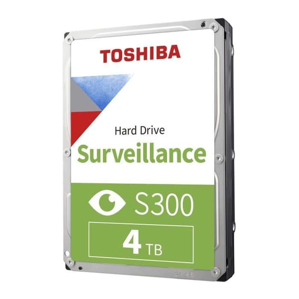 TOSHIBA - Intern hårddisk - S300 - 4TB - 7200 rpm - 3,5" (bulk) (HDWT140UZSVA)