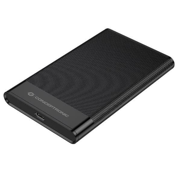 Lomme til harddisk Conceptronic DANTE06B Sort 2,5"