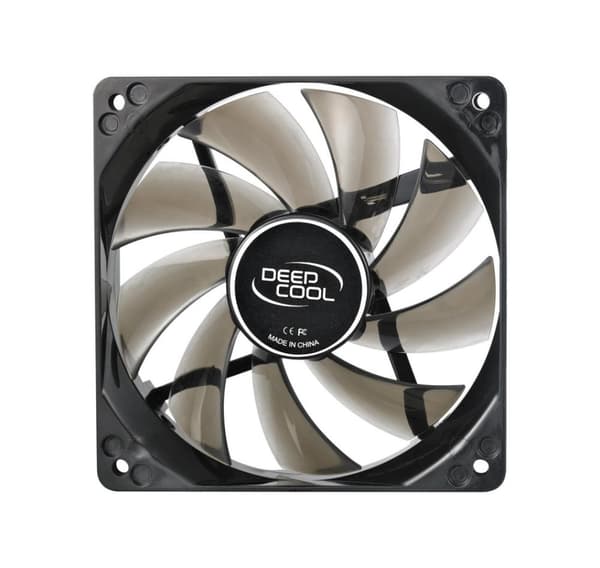Ventilationsfläkt 120 mm, "Wind Blade 120", transparent, hydrolager, 4 lysdioder Svart