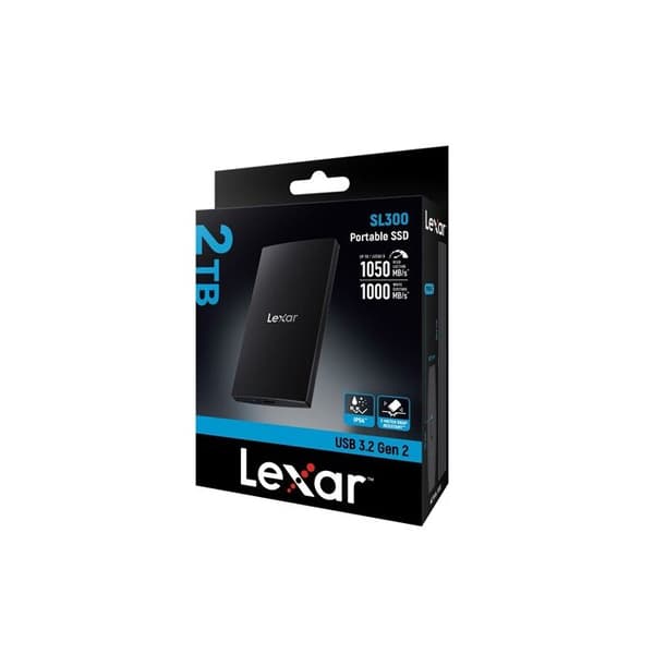 Lexar sl300 bärbar ssd 2tb usb 3.2 gen2 r1050/w1000mb/s