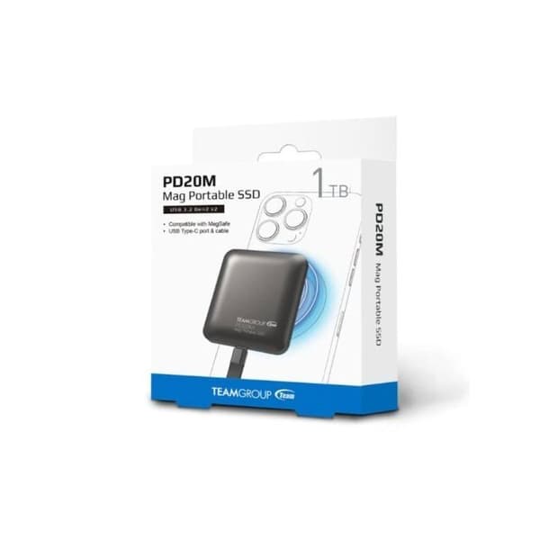 Team Group PD20M 2TB Extern SSD Disk Bärbar 2000MB/s USB-C 3.2 Gen2x2 Svart