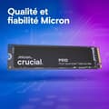 Miniatyrbild 6 av 6: CRUCIAL - P510 - Intern SSD - 1 To - PCIe Gen4 NVMe M.2 - L hastighet upp till 11000 Mo/s - CT1000P510SSD8