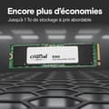 Miniatyrbild 3 av 5: Intern SSD - CRUCIAL - E100 - 1 To - PCIe Gen4 NVMe M.2 - Upp till 5000 Mo/s