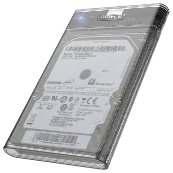 Externlåda Unitek S1103A Grå Transparent 2,5"
