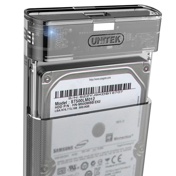Externlåda Unitek S1103A Grå Transparent 2,5"
