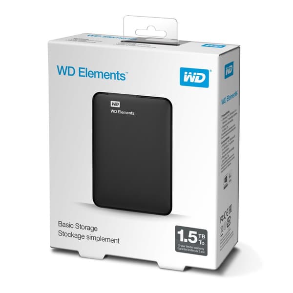 Ekstern harddisk Western Digital WDBU6Y0015BBK-WESN 1,5 TB
